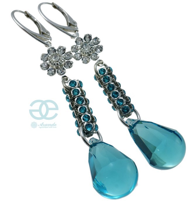 kolczyki-swarovski-crystallized-turquois